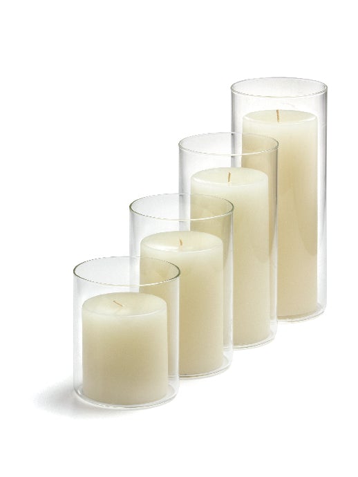 4 Column Pillar Candles and Cylinder Vases