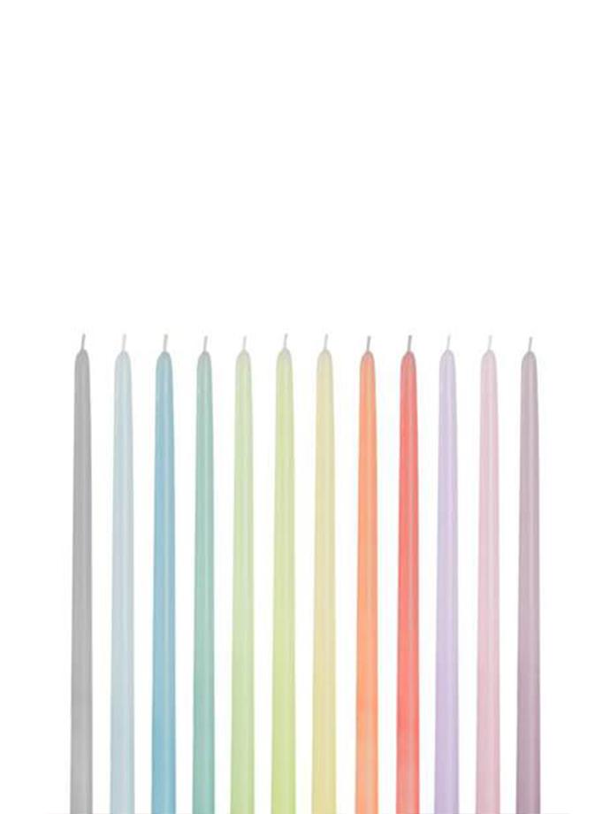 9" Tiny Taper Candles Curated Colors