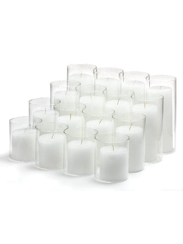 Yummi Candles - 16 Column Pillar Candles and Cylinder Vases